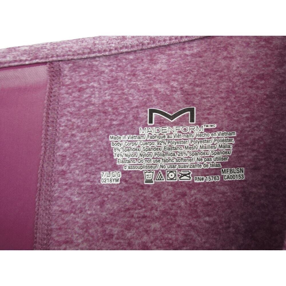 New Maidenform Purple Active Long Sleeve Top M - Picture 4 of 5